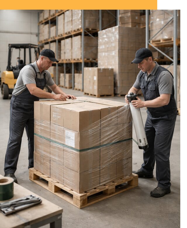 Упаковка и паллетирование грузов от 3792 руб: защита и крепление