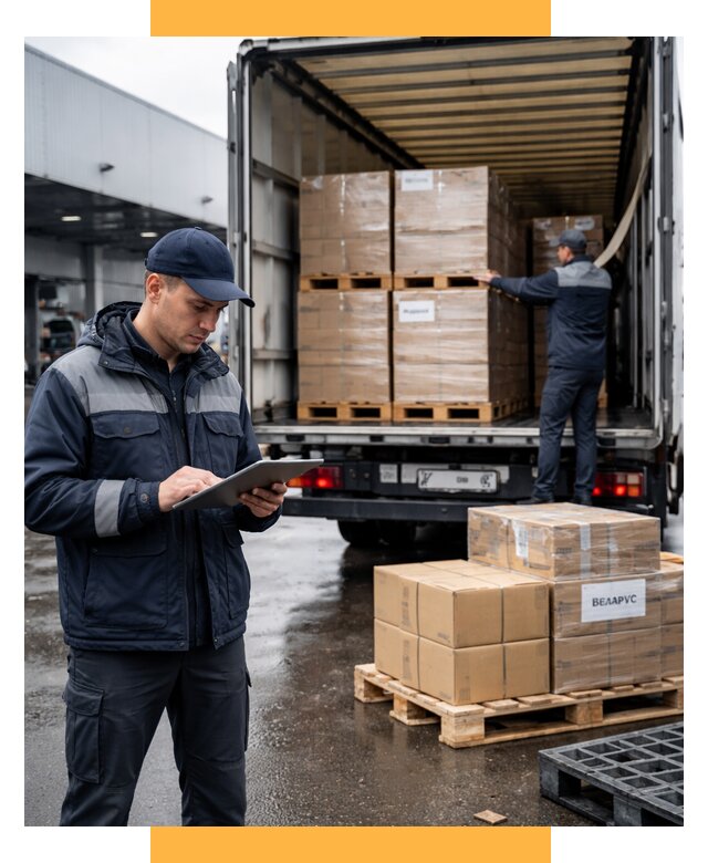 Доставка грузов из Беларуси от 16250 р. логистика СетСервис-Прх